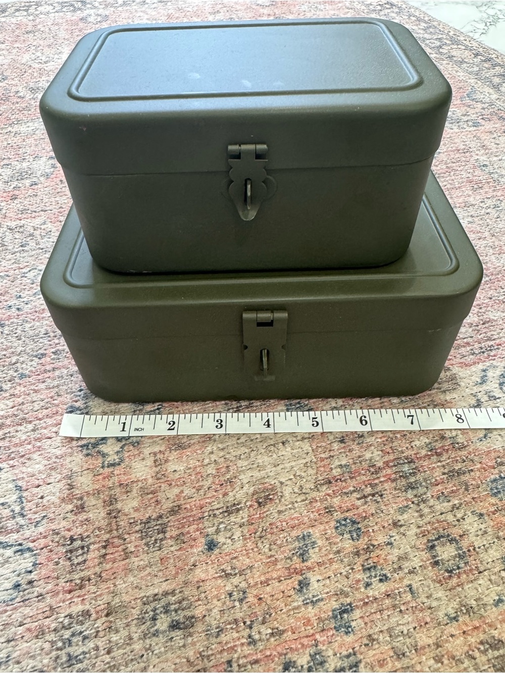 Hearth & Hand Olive Green Decorative Storage Boxes